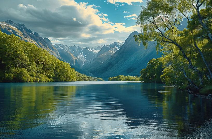 Traumhafter See von fernlichtsicht