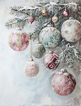 Shiny baubles on branches by Wonderful Art