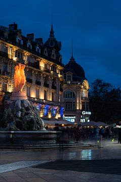 The Place de la Comedie in Montpelier, France by Werner Lerooy