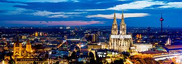 Cologne Panorama la nuit sur Günter Albers