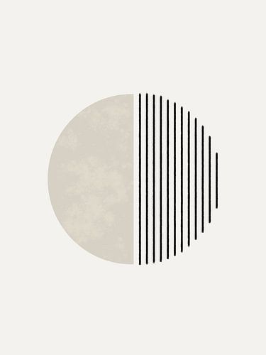 Œuvre d'art géométrique minimaliste dans des tons et des textures beiges