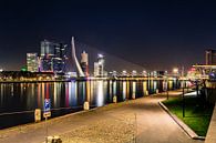 De skyline van Rotterdam Nederland met de Erasmusbrug van Retinas Fotografie thumbnail