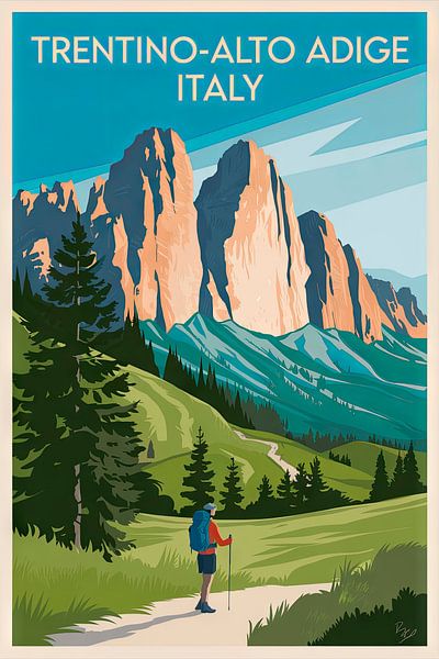 Trentino-Alto Adige, Italie. par Poster Art Shop