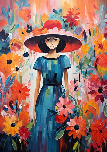 Kleurrijk Portret | Moderne Bloemenkunst