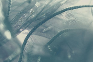 Lichtgewebe in Blau – Sanfte Transparenz und textile Tiefe