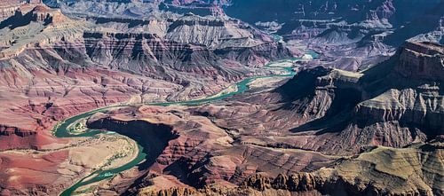 Meanderende Colorado rivier door de Grand Canyon