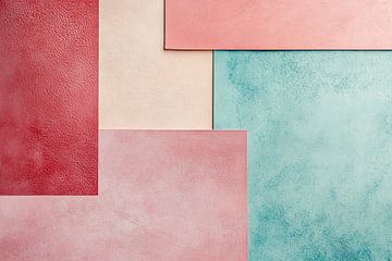 Roze Blauw | Overlappende Roze en Blauwe Vormen van Modern Collection