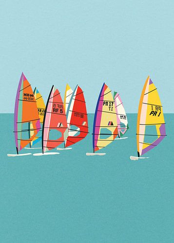 Planche à voile de la mer Baltique