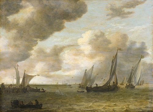 Estuarium met Zeilboten, Jan van Goyen