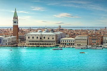 Venedig, Canal Grande aus der Luft. Italien