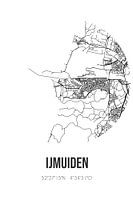 IJmuiden (Noord-Holland) | Carte | Noir et blanc