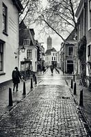 Strassenfotografie in Utrecht, Niederlande in Schwarz-weiss.