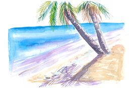 Schatten in karibischer Sonne am weißen Strand von Markus Bleichner