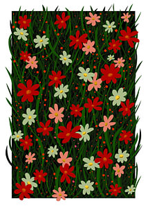 Verspielte Blumenwiese