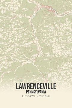 Alte Karte von Lawrenceville (Pennsylvania), USA. von Rezona