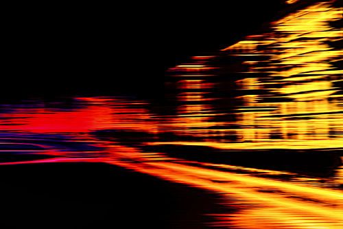 Berlijn abstract - Bij nacht op de Spree