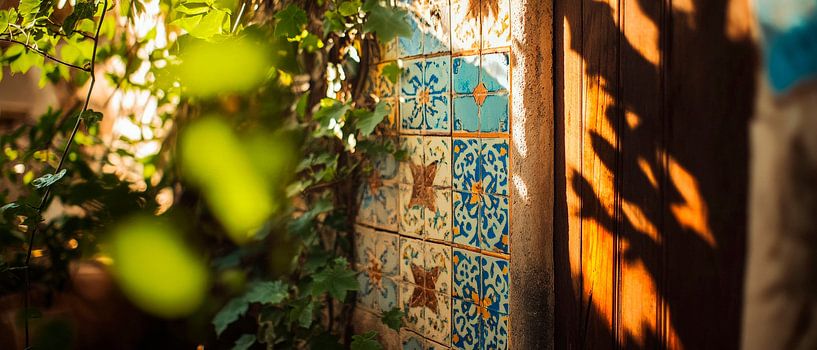 Colourful tiles and shadows by Poster Art Shop