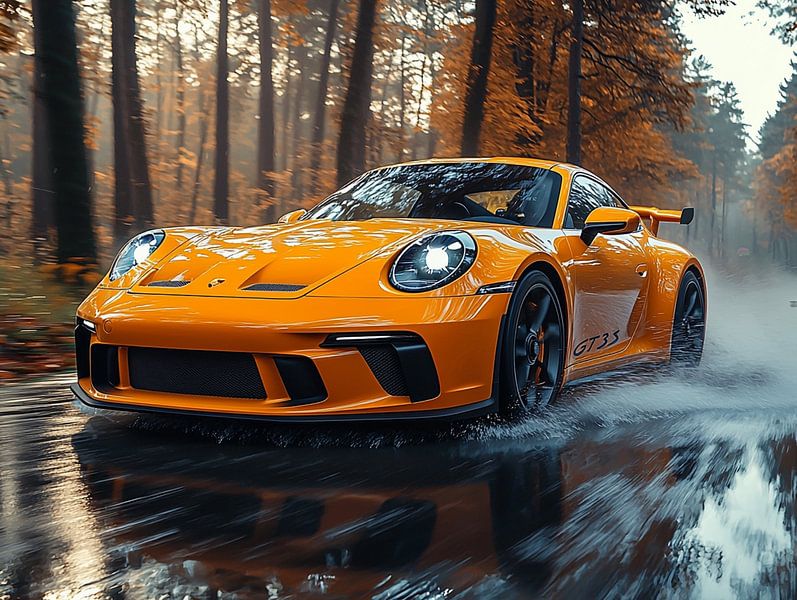 Porsche 911 orange von Bianca Bakkenist