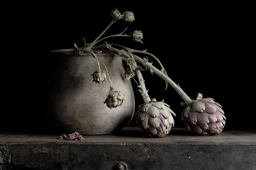 Artichoke still life by Franka Poulain