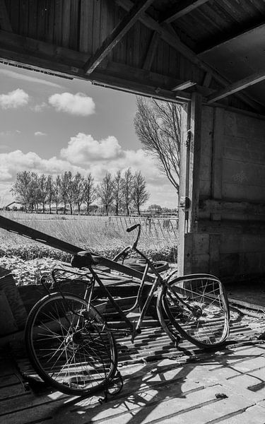 Bike in an abandoned farmhouse by Layla Scheffer