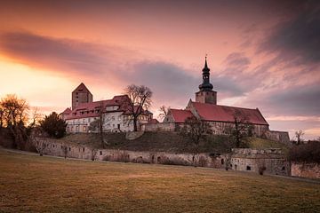 Castle in Querfurt in the evening