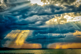 Thunderstorms over Lake Constance by Dieter Walther