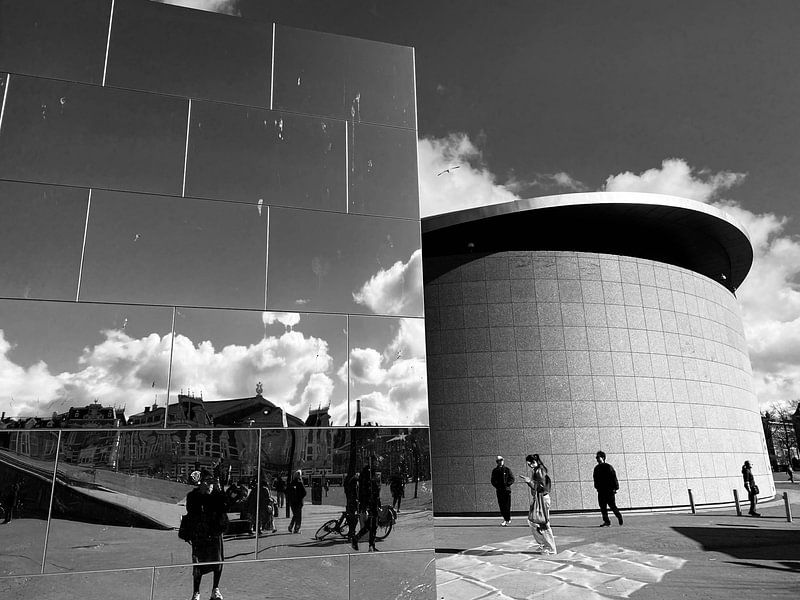 Museumplein and Van Gogh museum. Amsterdam. by Marianna Pobedimova