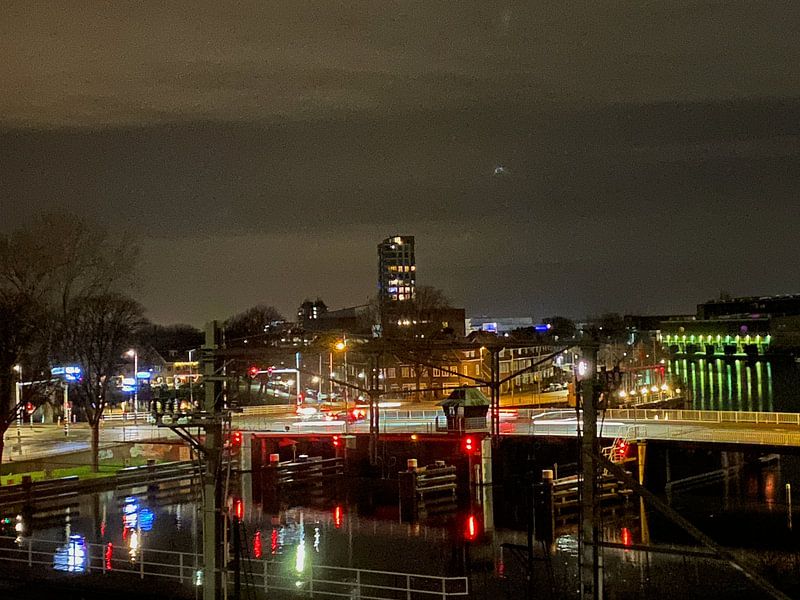 Evening on the Princes Bridge Haarlem by Arend van Beek
