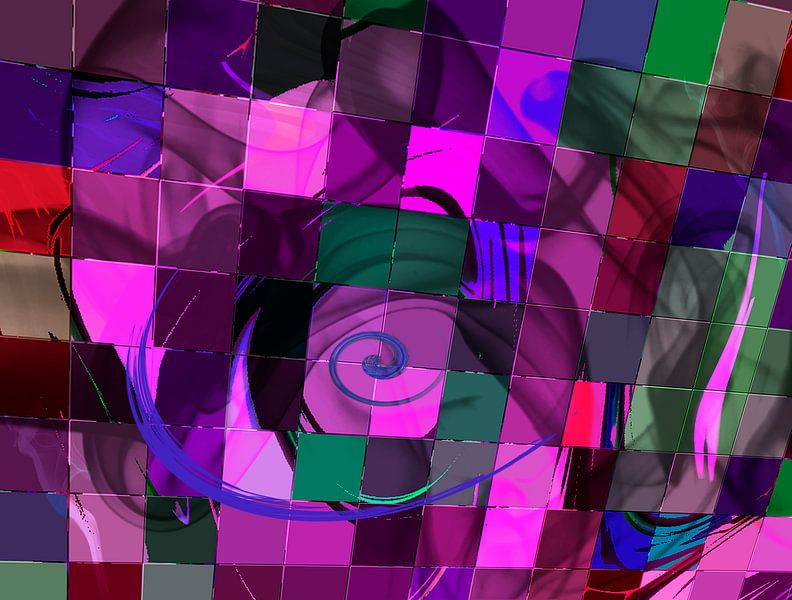 Purple tiles by Roswitha Lorz