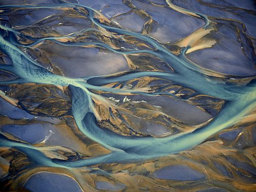 Flussdelta Texturen von Island #5