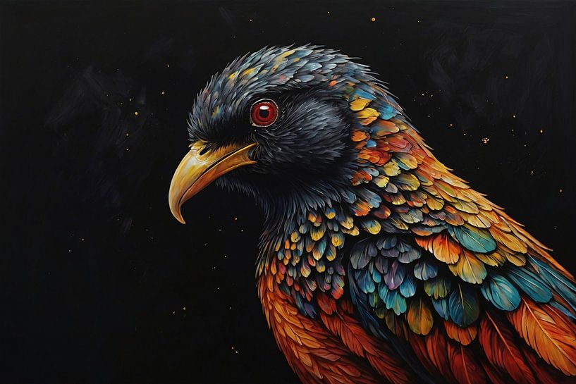 Bird painting with red by Art & Soul Creations