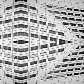 Jeu de lignes abstrait du Willemswerf à Rotterdam sur Bas Potman