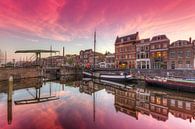 Vieux port à Rotterdam après le coucher du soleil par Rob Kints Aperçu