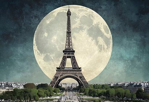 Eiffel Tower & Moon