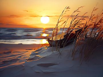 dunes et lever de soleil sur PixelPrestige