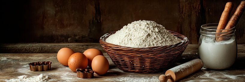 Baking ingredients kitchen by Poster Art Shop