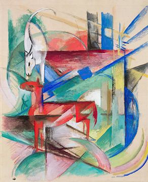 Landscape with Animals (1913) by Franz Marc by Peter Balan