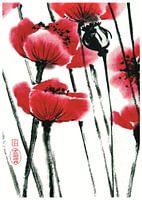 Mohnblumen gemalt