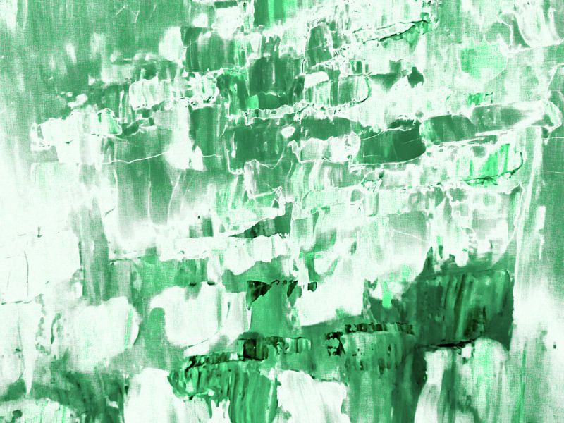 Abstrakt in Grün und Weiß II von Maurice Dawson