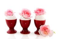Rosen in Eierbechern von Ivonne Wierink Miniaturansicht