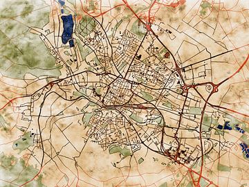Kaart van Beauvais in de stijl 'Serene Summer' van Maporia