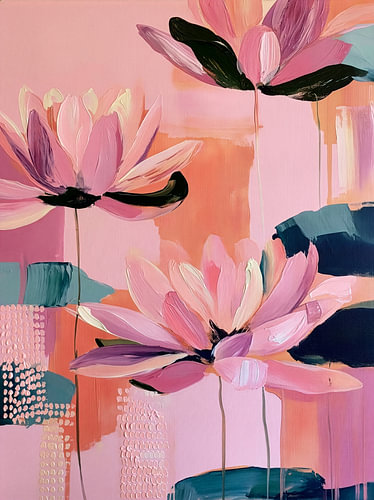 Grafische Lotusblumen