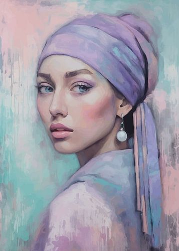 Het meisje met de parel Abstract Licht