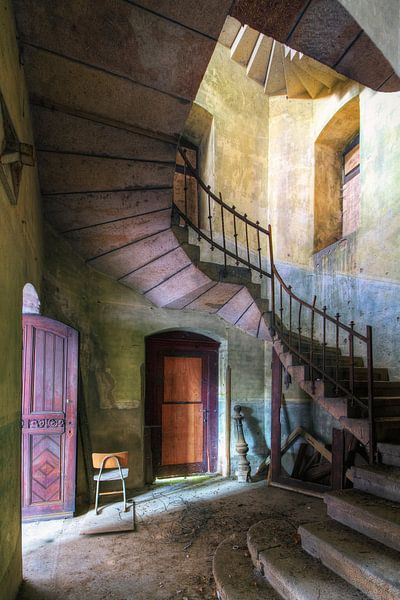 Stairwell in an old church by Truus Nijland
