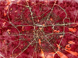 Karte von Bourges im stil 'Amber Autumn'