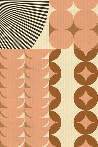 Art géométrique abstrait moderne. Motif dans le style rétro des années 70 V
