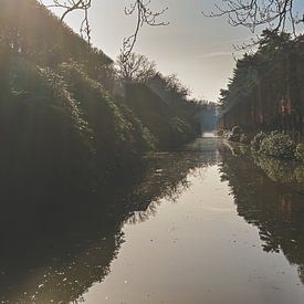 Nebliger Morgen bei Schloss 's-Gravenwezel von Kristof Leffelaer