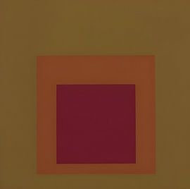 Josef Albers - Hommage an den Platz, rot, orange, hohe Auflösung von Vivanne