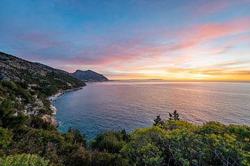 Sunrise on the beach on the coast of Sardinia by Leo Schindzielorz