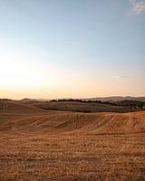 Zonsondergang in Toscane, Italië